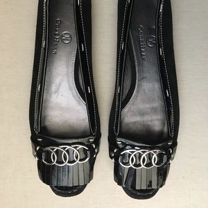 Cole Haan Patent Leather and Suede Fringed Loafer